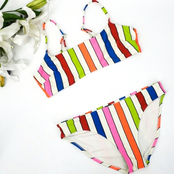 aerie Other - Aerie Striped Colorful Bikini